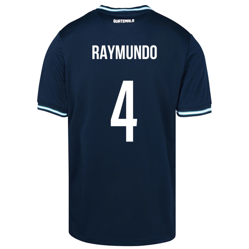 Gyermek Guatemala Cristopher Raymundo #4 Kék Idegenbeli Jersey 24-26 Mez Póló Ing