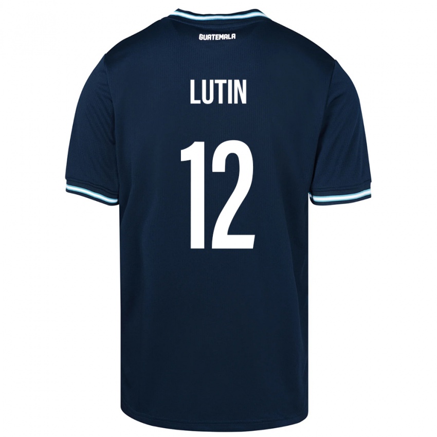 Gyermek Guatemala John Lutin #12 Kék Idegenbeli Jersey 24-26 Mez Póló Ing