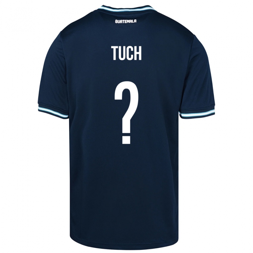 Gyermek Guatemala Lorenzo Tuch #0 Kék Idegenbeli Jersey 24-26 Mez Póló Ing