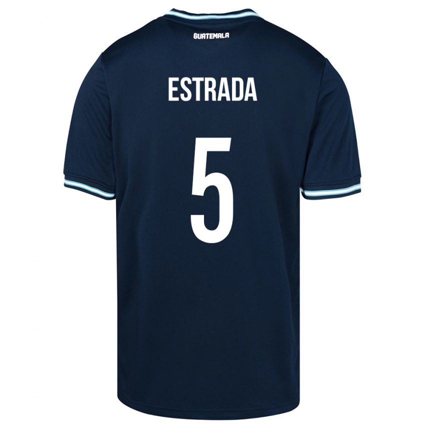 Gyermek Guatemala Elizabeth Estrada #5 Kék Idegenbeli Jersey 24-26 Mez Póló Ing