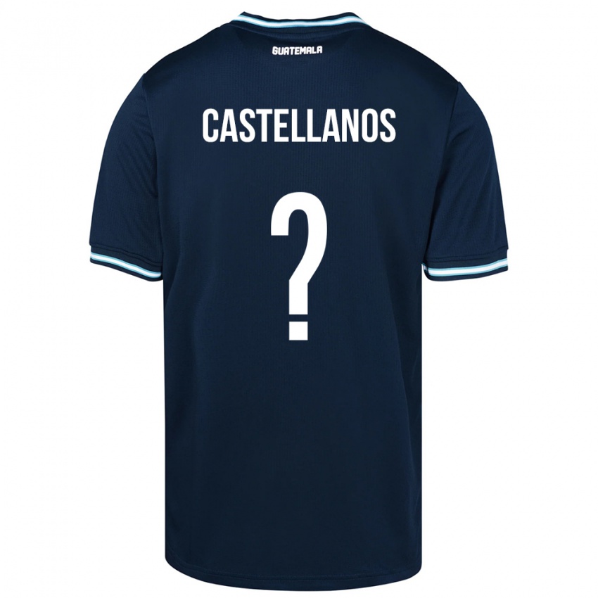 Gyermek Guatemala Jezmin Castellanos #0 Kék Idegenbeli Jersey 24-26 Mez Póló Ing