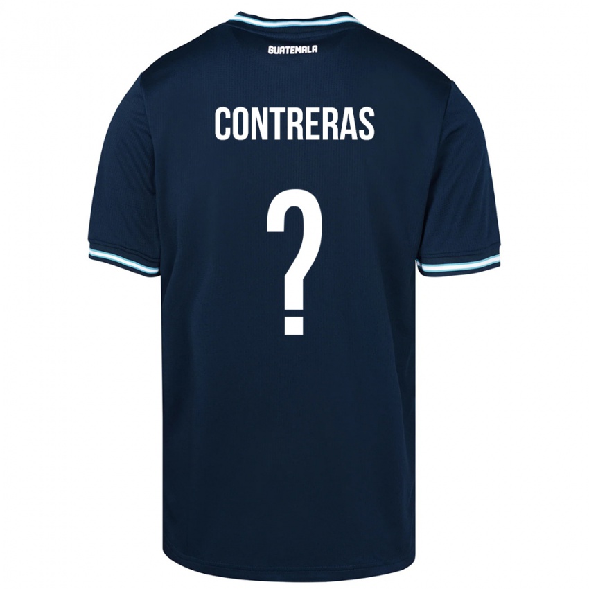 Gyermek Guatemala Betzael Contreras #0 Kék Idegenbeli Jersey 24-26 Mez Póló Ing