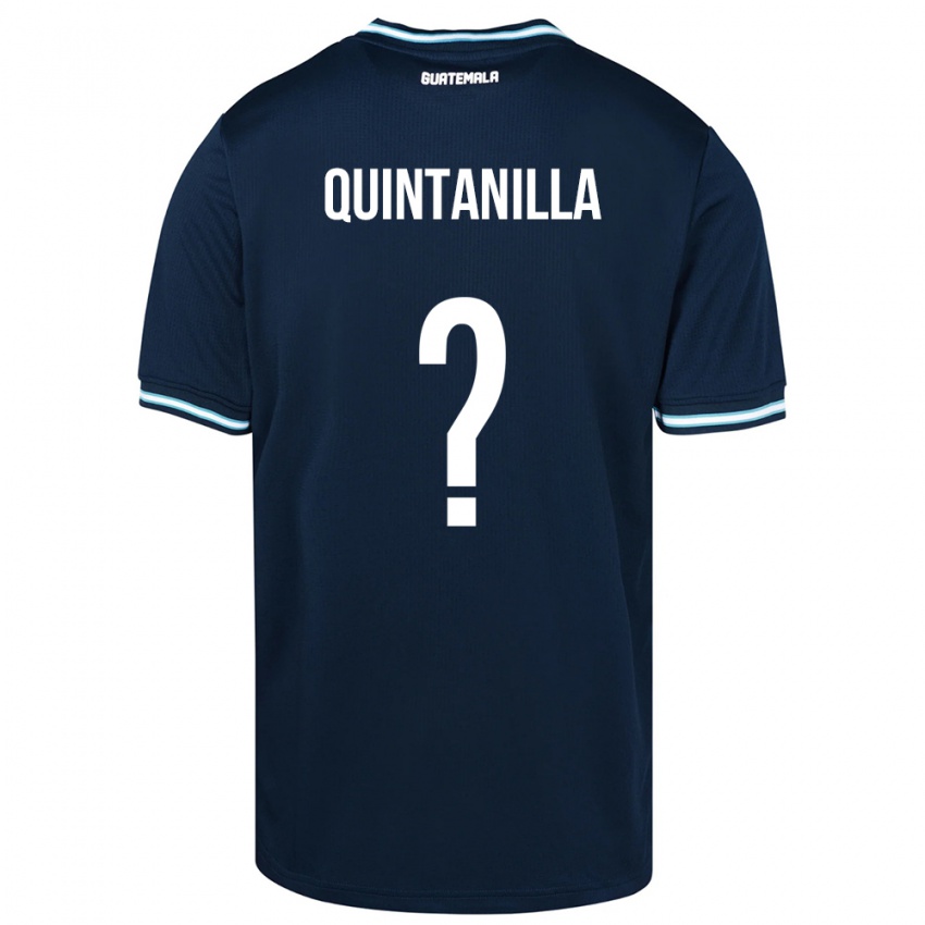 Gyermek Guatemala Anayelli Quintanilla #0 Kék Idegenbeli Jersey 24-26 Mez Póló Ing