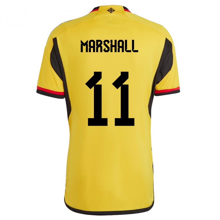 Gyermek Észak-Írország Callum Marshall #11 Fehér Idegenbeli Jersey 24-26 Mez Póló Ing