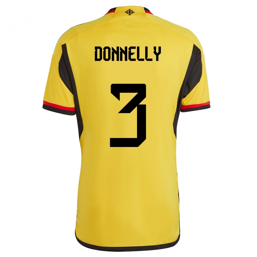 Gyermek Észak-Írország Aaron Donnelly #3 Fehér Idegenbeli Jersey 24-26 Mez Póló Ing