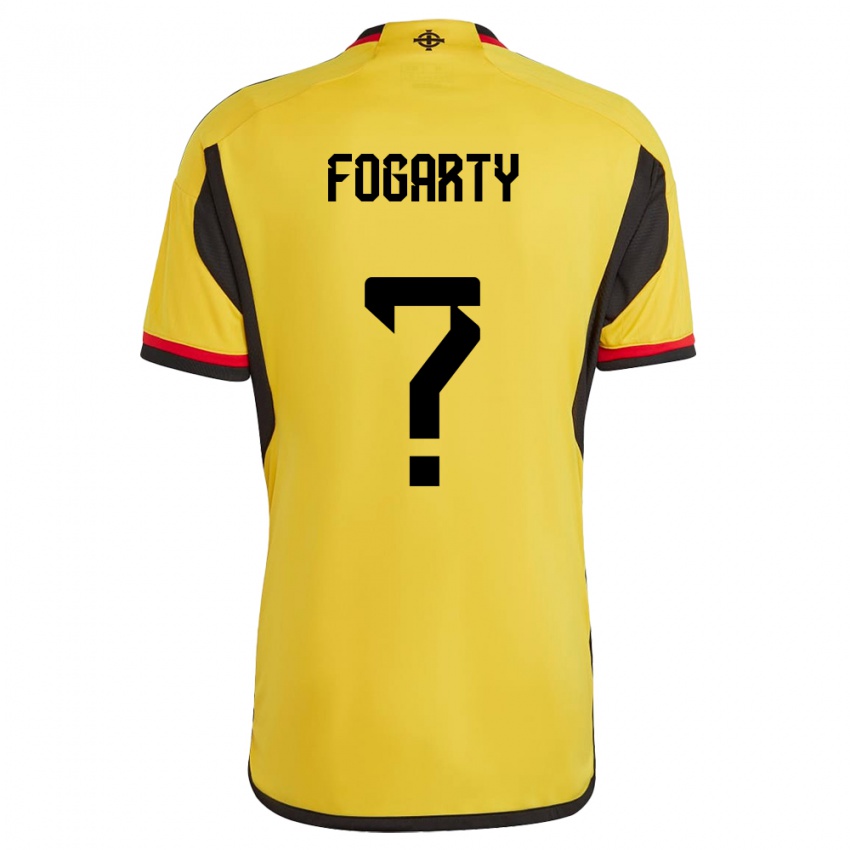 Gyermek Észak-Írország Tom Fogarty #0 Fehér Idegenbeli Jersey 24-26 Mez Póló Ing