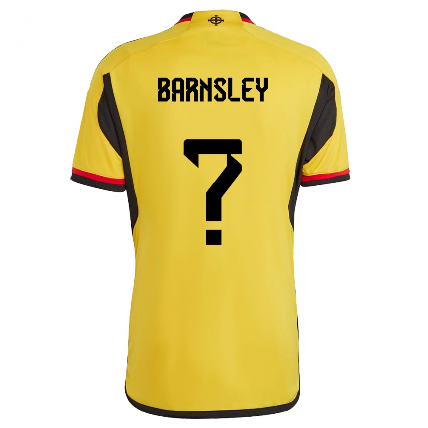 Gyermek Észak-Írország Fraser Barnsley #0 Fehér Idegenbeli Jersey 24-26 Mez Póló Ing