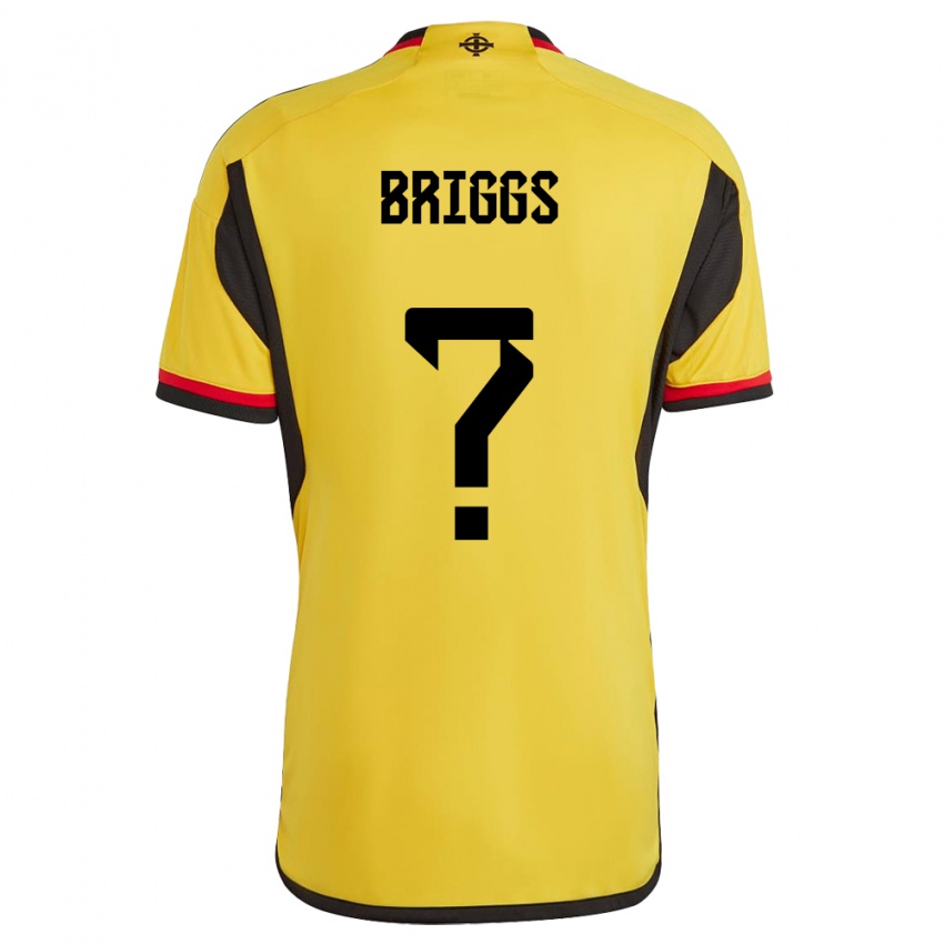 Gyermek Észak-Írország Josh Briggs #0 Fehér Idegenbeli Jersey 24-26 Mez Póló Ing