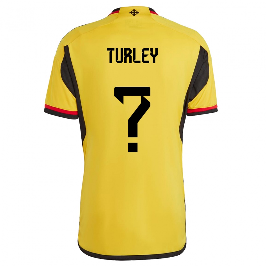 Gyermek Észak-Írország Francis Turley #0 Fehér Idegenbeli Jersey 24-26 Mez Póló Ing