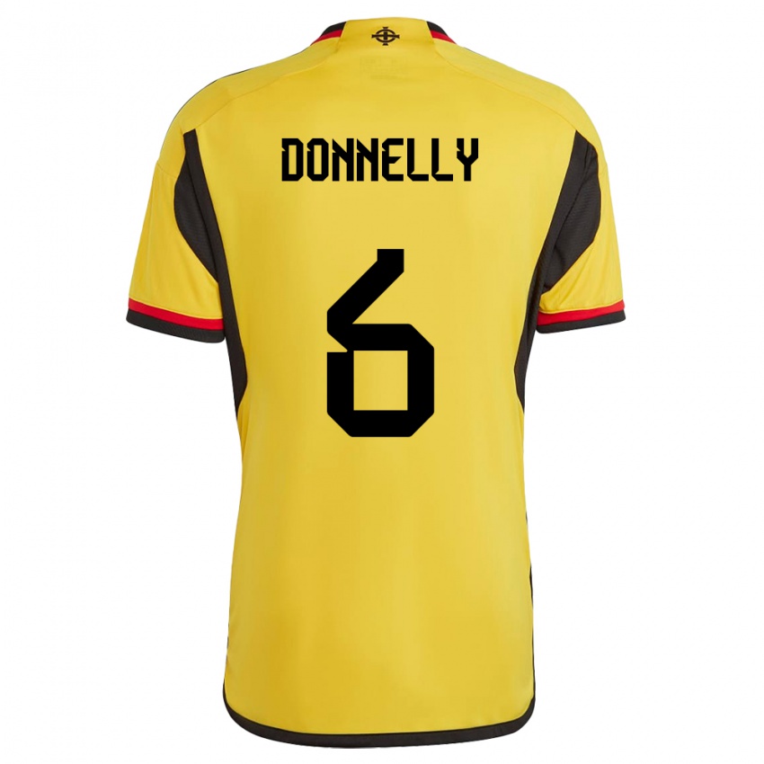 Gyermek Észak-Írország Ryan Donnelly #6 Fehér Idegenbeli Jersey 24-26 Mez Póló Ing