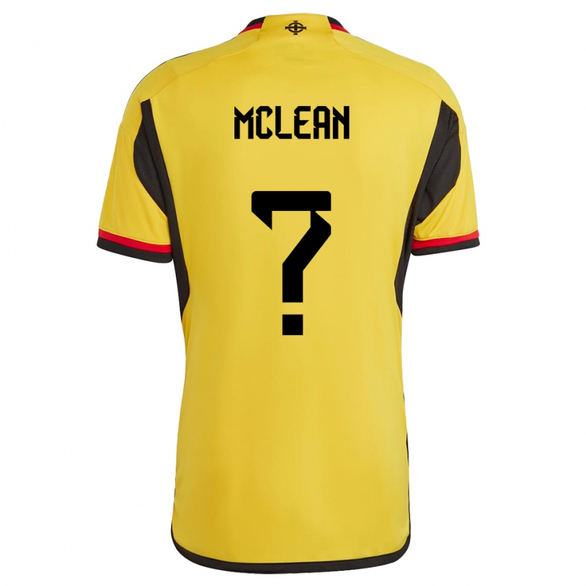 Gyermek Észak-Írország Kai Mclean #0 Fehér Idegenbeli Jersey 24-26 Mez Póló Ing