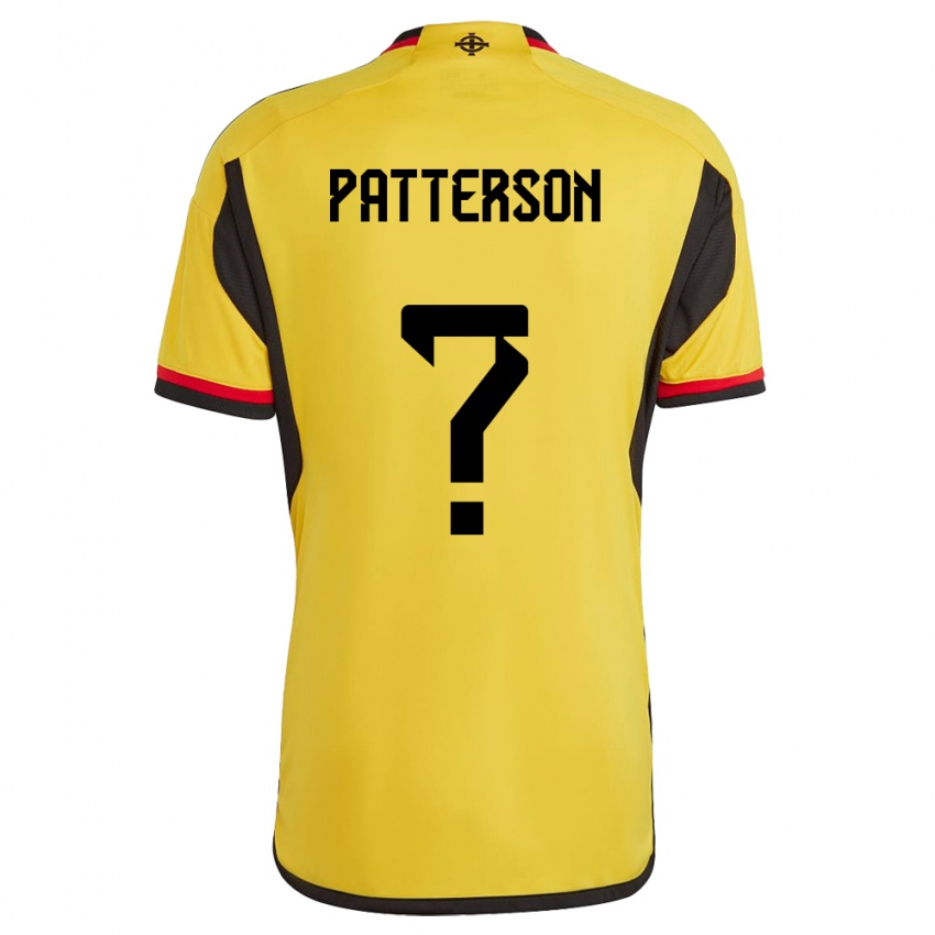 Gyermek Észak-Írország Jack Patterson #0 Fehér Idegenbeli Jersey 24-26 Mez Póló Ing