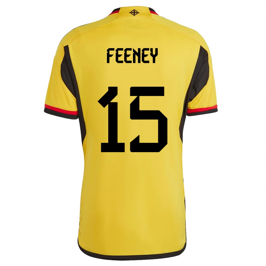 Gyermek Észak-Írország George Feeney #15 Fehér Idegenbeli Jersey 24-26 Mez Póló Ing