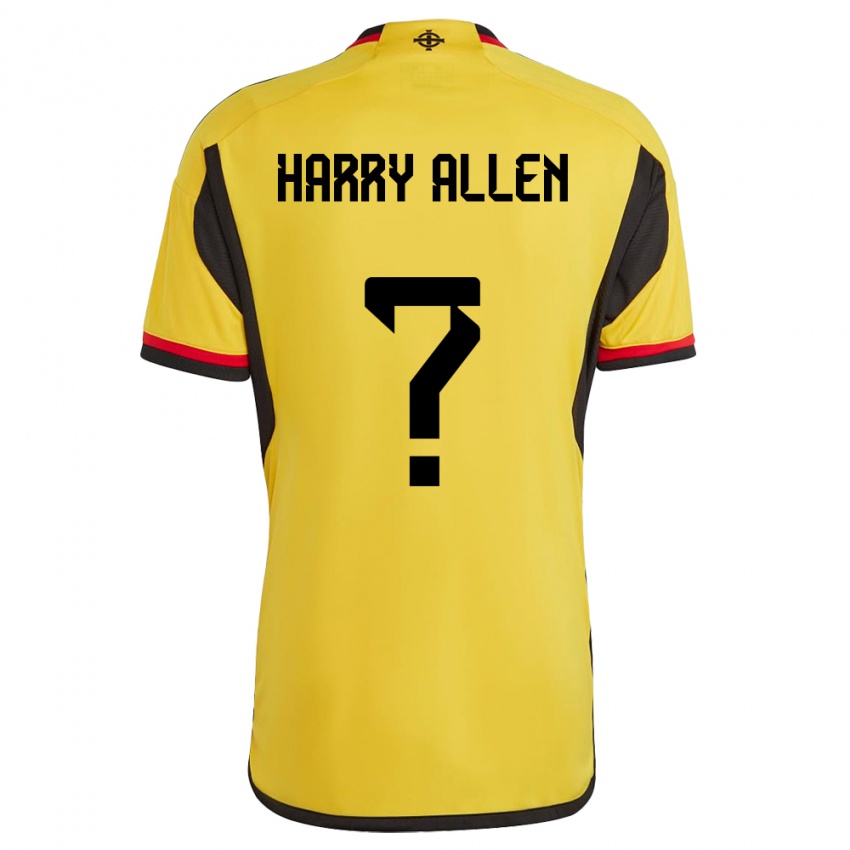 Gyermek Észak-Írország Harry Allen #0 Fehér Idegenbeli Jersey 24-26 Mez Póló Ing