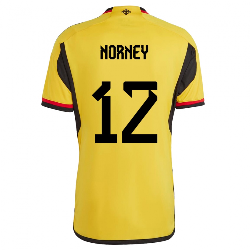 Gyermek Észak-Írország Rachael Norney #12 Fehér Idegenbeli Jersey 24-26 Mez Póló Ing