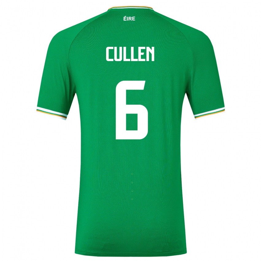 Férfi Ír-Sziget Josh Cullen #6 Zöld Hazai Jersey 24-26 Mez Póló Ing