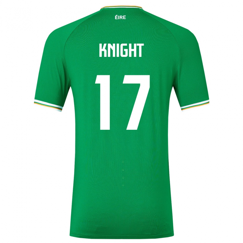 Férfi Ír-Sziget Jason Knight #17 Zöld Hazai Jersey 24-26 Mez Póló Ing