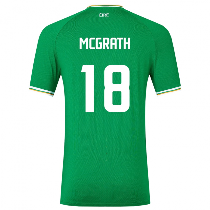 Férfi Ír-Sziget Jamie Mcgrath #18 Zöld Hazai Jersey 24-26 Mez Póló Ing