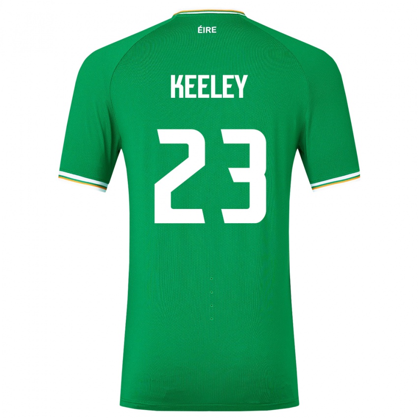 Férfi Ír-Sziget Josh Keeley #23 Zöld Hazai Jersey 24-26 Mez Póló Ing