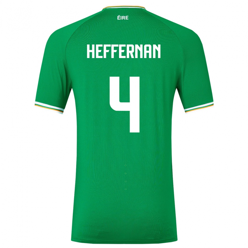 Férfi Ír-Sziget Cathal Heffernan #4 Zöld Hazai Jersey 24-26 Mez Póló Ing