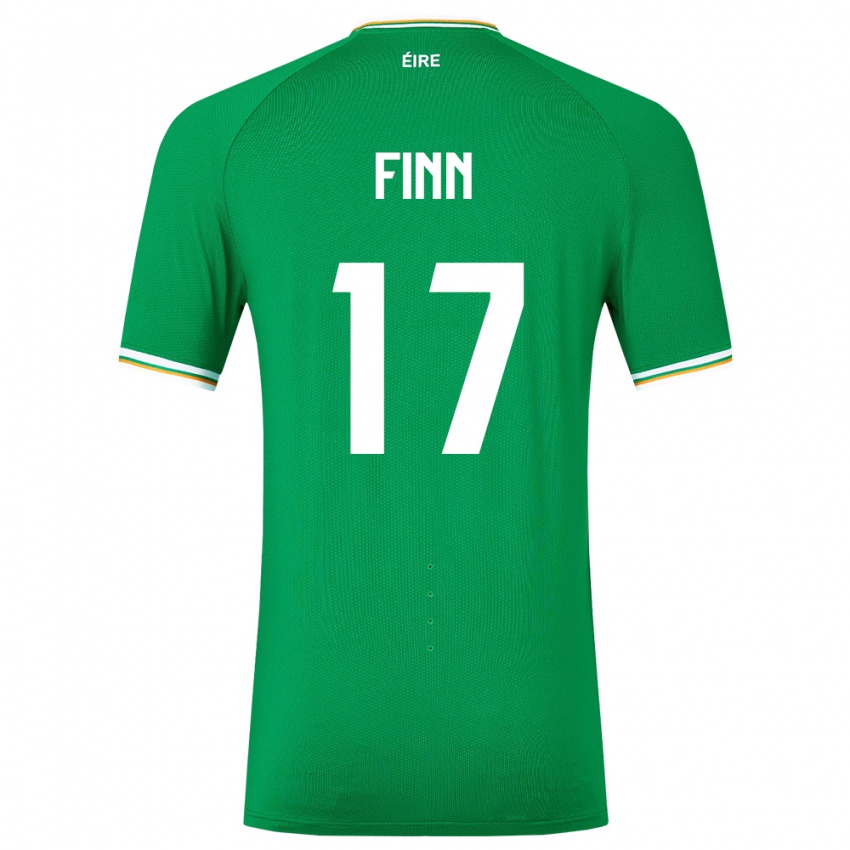 Férfi Ír-Sziget Jamie Finn #17 Zöld Hazai Jersey 24-26 Mez Póló Ing