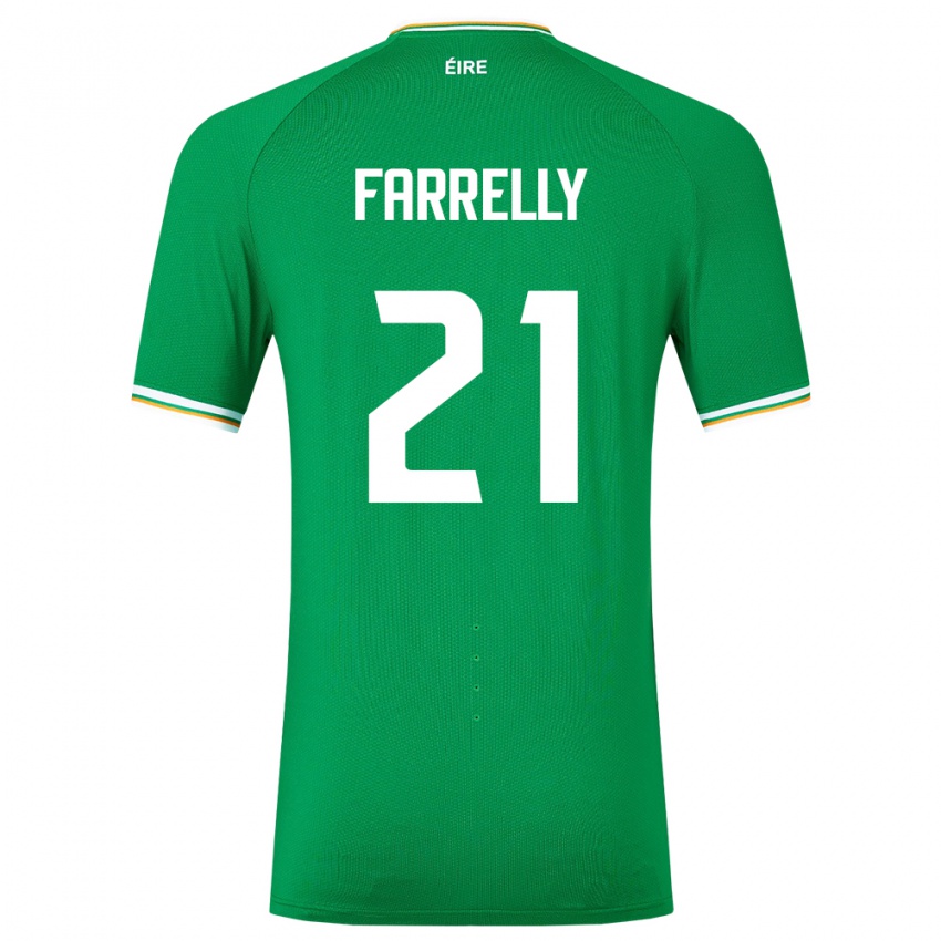 Férfi Ír-Sziget Sinead Farrelly #21 Zöld Hazai Jersey 24-26 Mez Póló Ing