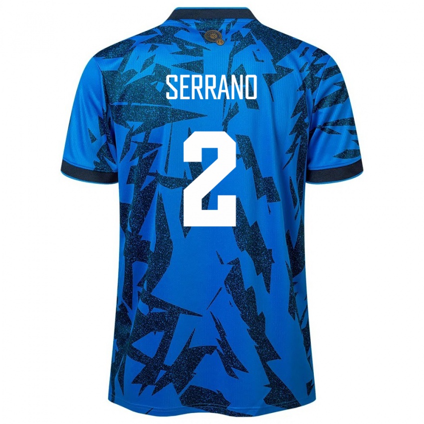 Férfi Salvador Alejandro Serrano #2 Kék Hazai Jersey 24-26 Mez Póló Ing