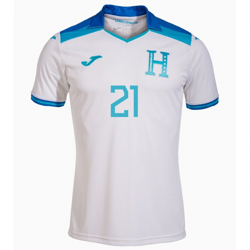 Férfi Honduras Douglas Martínez #21 Fehér Hazai Jersey 24-26 Mez Póló Ing