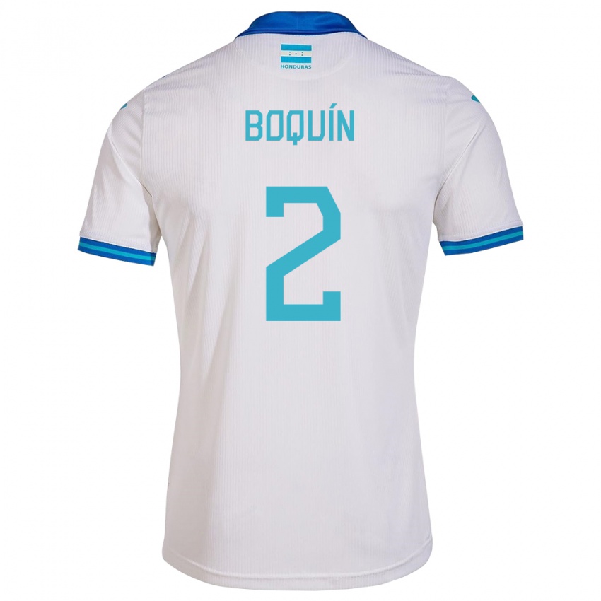 Férfi Honduras Stiven Boquín #2 Fehér Hazai Jersey 24-26 Mez Póló Ing