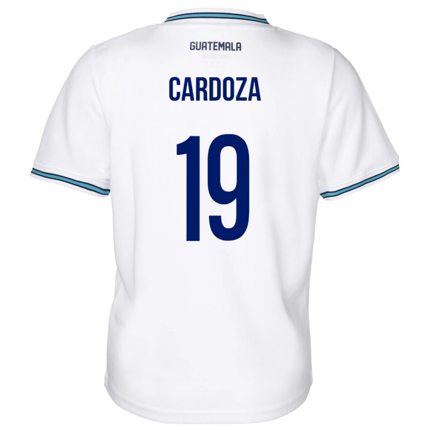 Férfi Guatemala Elmer Cardoza #19 Fehér Hazai Jersey 24-26 Mez Póló Ing