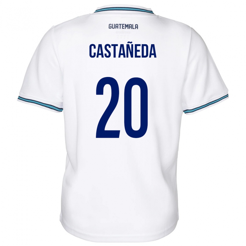 Férfi Guatemala Brayam Castañeda #20 Fehér Hazai Jersey 24-26 Mez Póló Ing