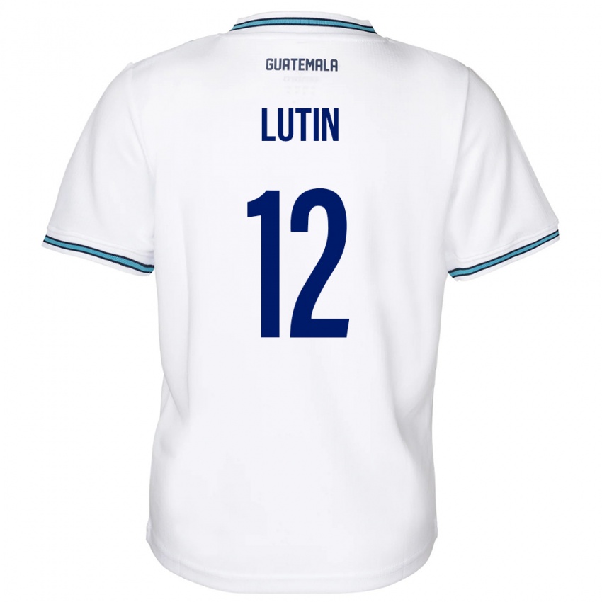 Férfi Guatemala John Lutin #12 Fehér Hazai Jersey 24-26 Mez Póló Ing