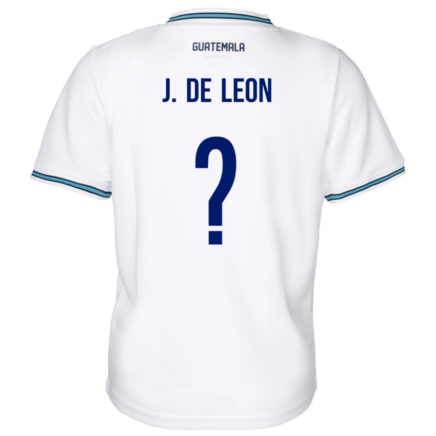 Férfi Guatemala Jose De Leon #0 Fehér Hazai Jersey 24-26 Mez Póló Ing