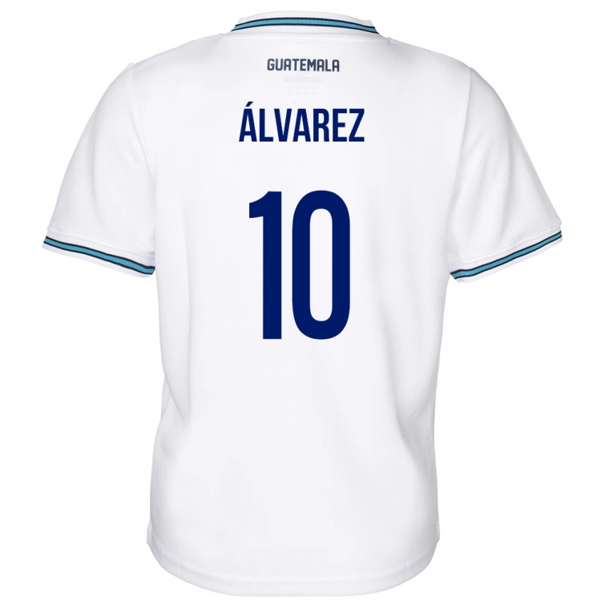 Férfi Guatemala Andrea Álvarez #10 Fehér Hazai Jersey 24-26 Mez Póló Ing