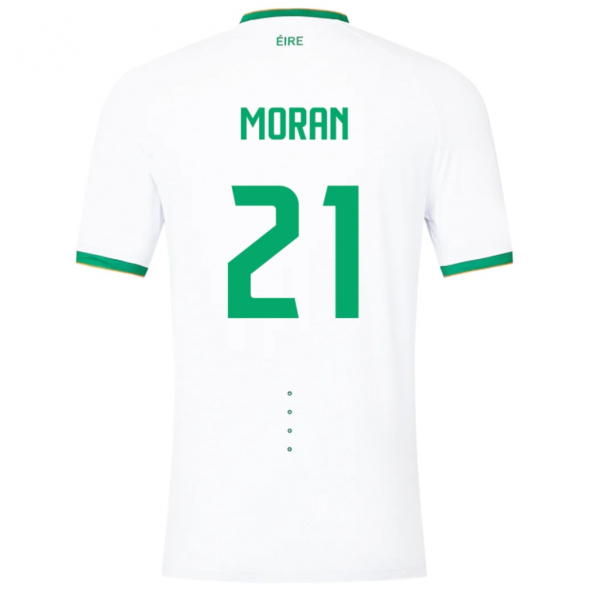 Férfi Ír-Sziget Andy Moran #21 Fehér Idegenbeli Jersey 24-26 Mez Póló Ing