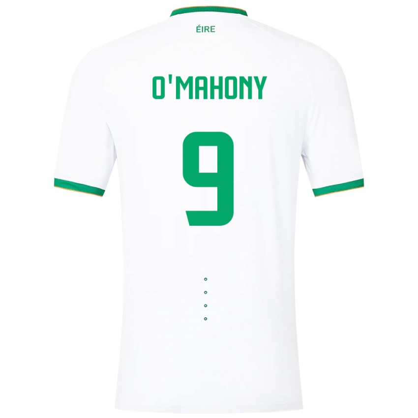 Férfi Ír-Sziget Mark O'mahony #9 Fehér Idegenbeli Jersey 24-26 Mez Póló Ing