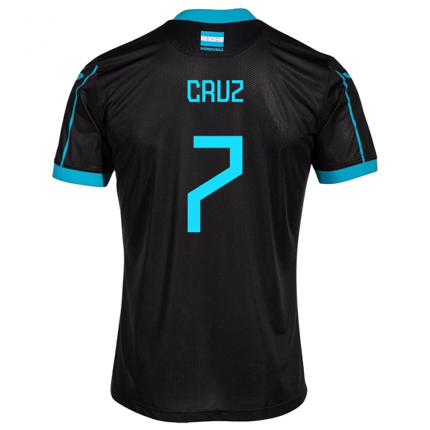 Férfi Honduras Nixon Cruz #7 Fekete Idegenbeli Jersey 24-26 Mez Póló Ing