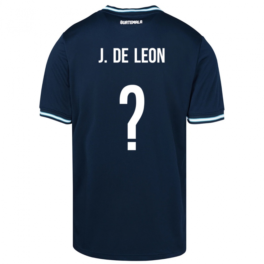 Férfi Guatemala Jose De Leon #0 Kék Idegenbeli Jersey 24-26 Mez Póló Ing