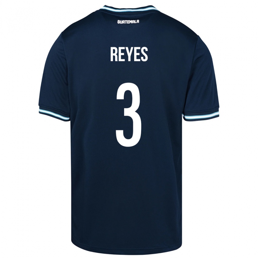 Férfi Guatemala Martha Reyes #3 Kék Idegenbeli Jersey 24-26 Mez Póló Ing