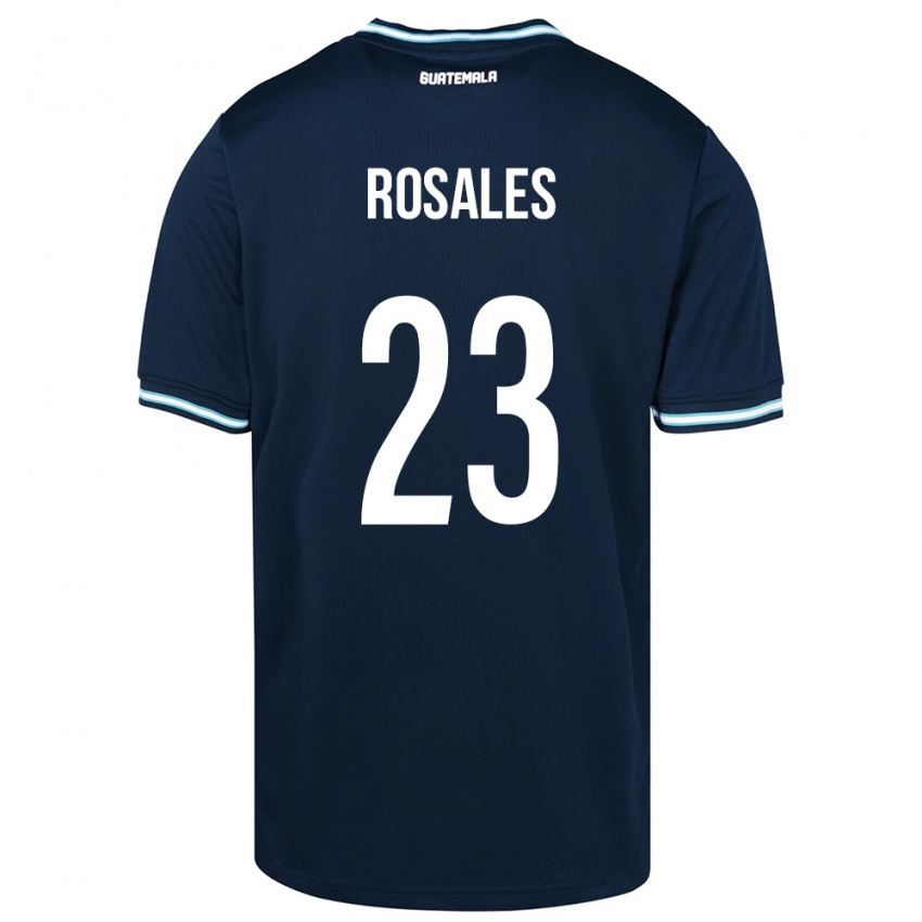 Férfi Guatemala Yareni Rosales #23 Kék Idegenbeli Jersey 24-26 Mez Póló Ing