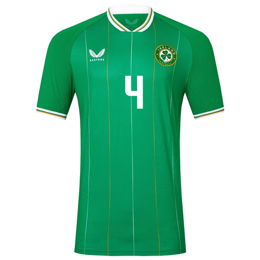 Női Ír-Sziget Shane Duffy #4 Zöld Hazai Jersey 24-26 Mez Póló Ing