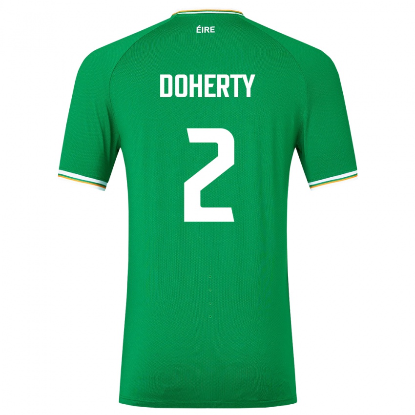 Női Ír-Sziget Matt Doherty #2 Zöld Hazai Jersey 24-26 Mez Póló Ing