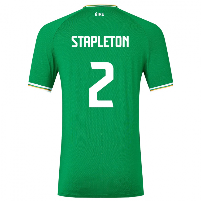 Női Ír-Sziget Jessie Stapleton #2 Zöld Hazai Jersey 24-26 Mez Póló Ing