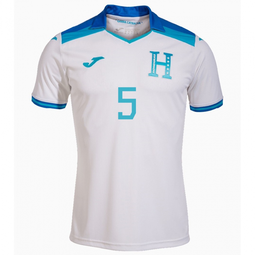 Női Honduras Luis Vega #5 Fehér Hazai Jersey 24-26 Mez Póló Ing