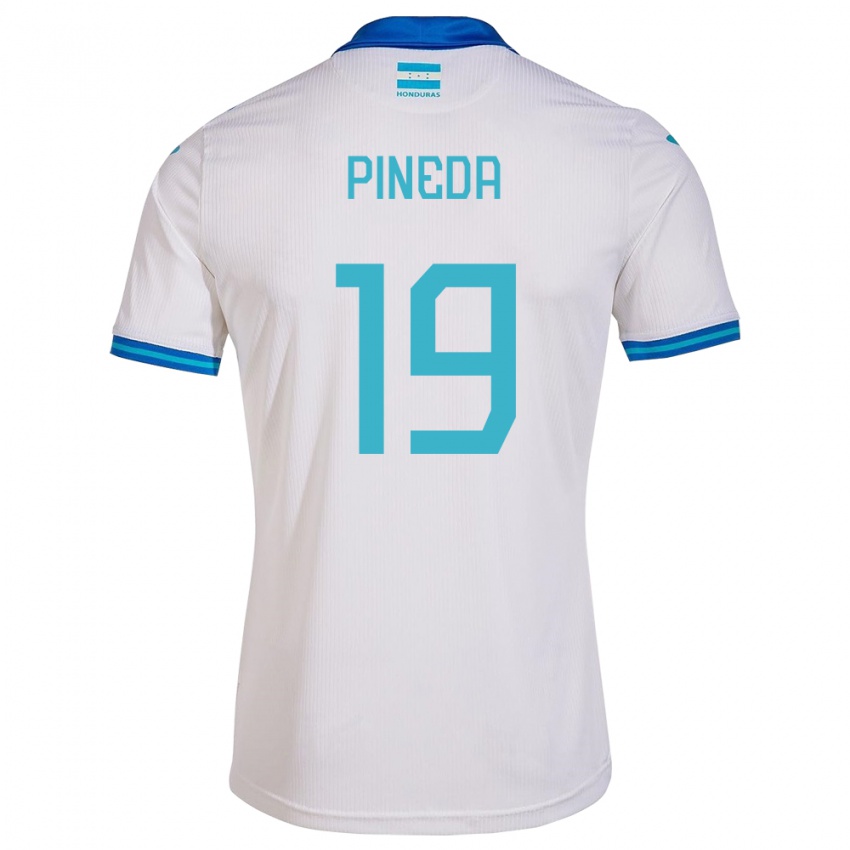 Női Honduras Carlos Pineda #19 Fehér Hazai Jersey 24-26 Mez Póló Ing