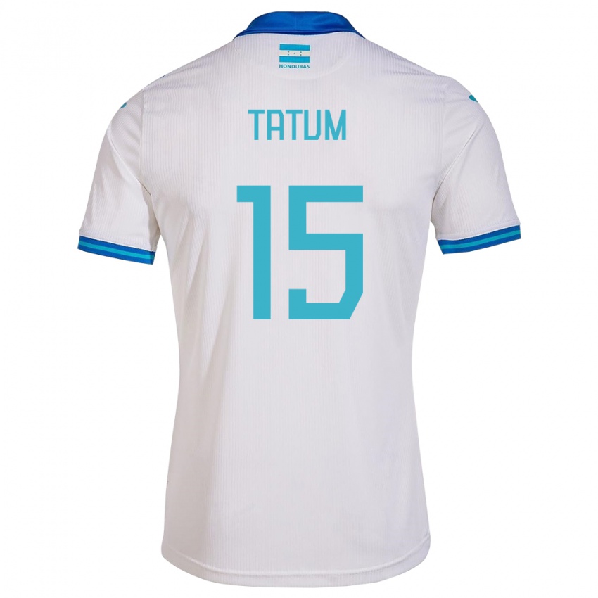 Női Honduras Anfronit Tatum #15 Fehér Hazai Jersey 24-26 Mez Póló Ing