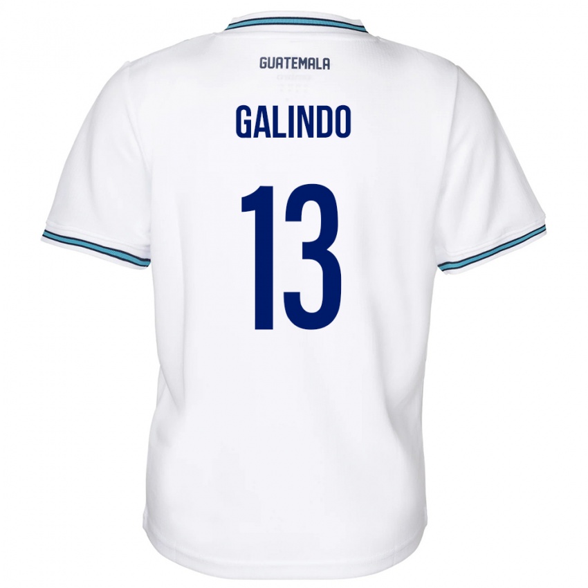 Női Guatemala Alejandro Galindo #13 Fehér Hazai Jersey 24-26 Mez Póló Ing