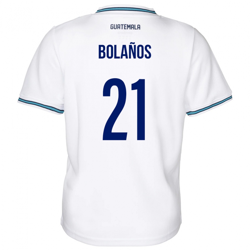 Női Guatemala Diego Bolaños #21 Fehér Hazai Jersey 24-26 Mez Póló Ing