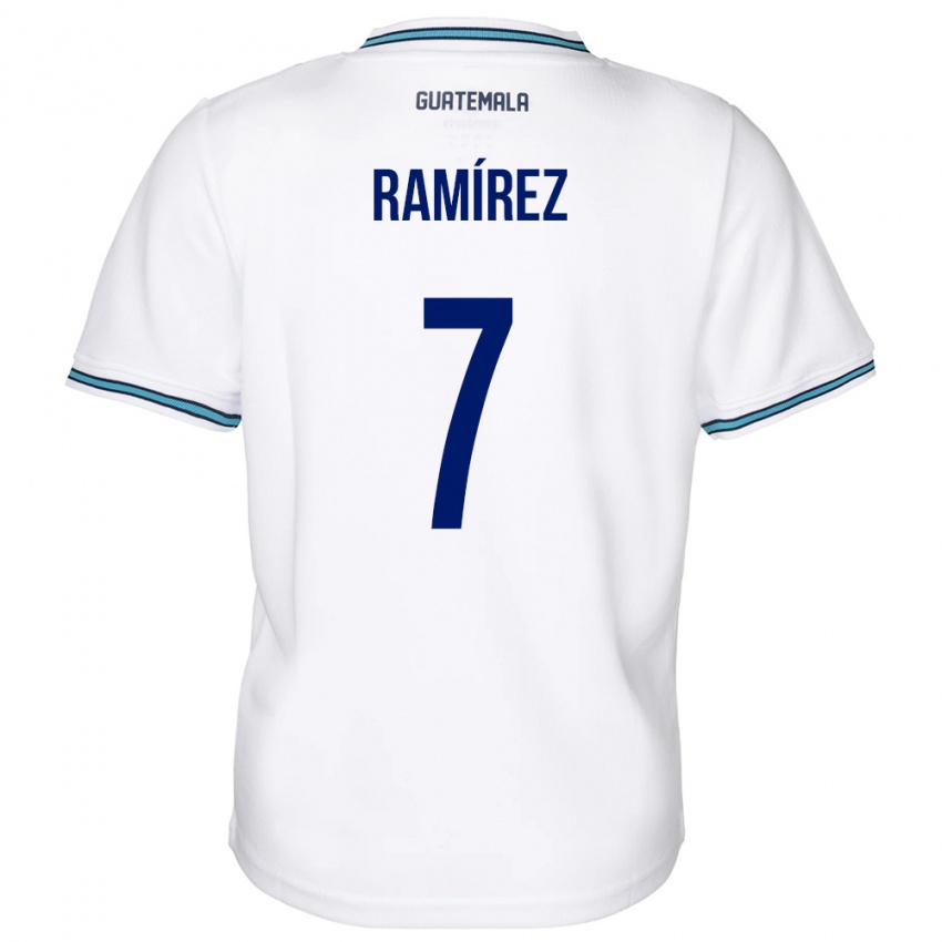 Női Guatemala Leslie Ramírez #7 Fehér Hazai Jersey 24-26 Mez Póló Ing