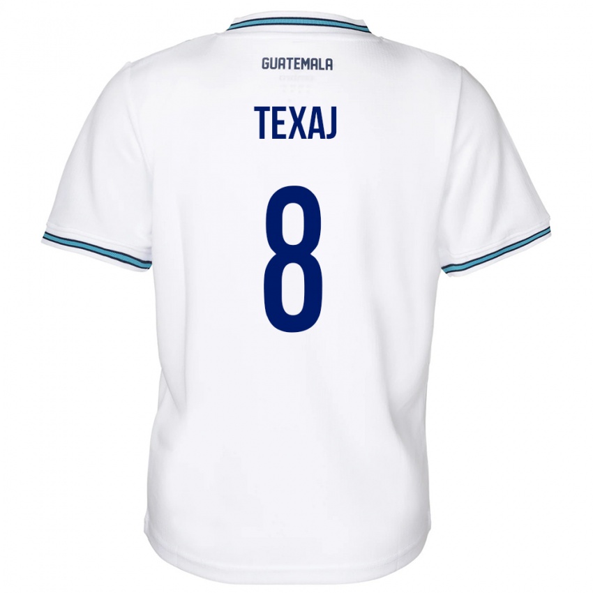 Női Guatemala Elisa Texaj #8 Fehér Hazai Jersey 24-26 Mez Póló Ing